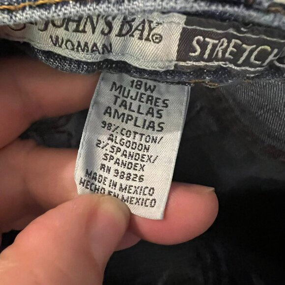 Size 18W - St John's Bay - Dark Blue Jeans - W36"XL30" - Picture 2 of 8